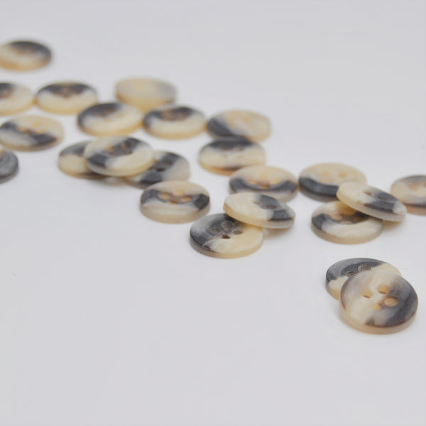 Button - Mottled Classic #2 ‘Faux Horn’ - 10mm